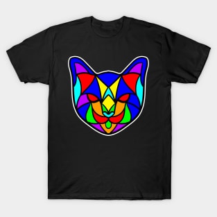 cat head in geometric style T-Shirt